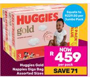 Huggies Gold Nappies Giga Bag (Assorted Sizes)-Per Pack