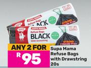 Supa Mama Refuse Bags With Drawstring-For Any 2 x 20s