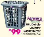Formosa Debbie 75Ltr Laundry Basket (Silver)