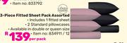 Always Home 3-Piece Fitted Sheet Pack Assorted-Per Pack