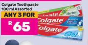 Colgate Toothpaste Assorted-For Any 3 x 100ml