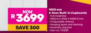 UCAN 1800mm 4-Door Built-In Cupboards