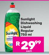 Sunlight Dishwashing Liquid Regular-750ml Each