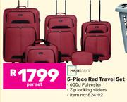 Mainstays 5-Piece Red Travel Set