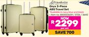 Travelwize Onyx 3-Piece ABS Travel Set-Per Set