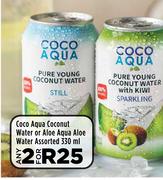 Coco Aqua Coconut Water Or Aloe Aqua Aloe Water Assorted-For 2 x 330ml