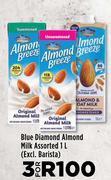 Blue Diamond Almond Milk Assorted-For 3 x 1L