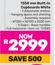 Ucan 1350mm Built In Cupboards White