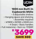 Ucan 1800mm Built In Cupboards White