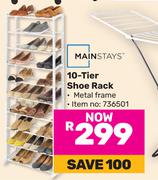 Mainstays 10 Tier Shoe Rack