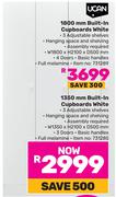 Ucan 1800mm Built In Cupboards White