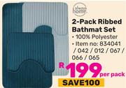 Always Home 2 Pack Ribbed Bathmat Set-Per Pack