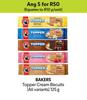 Bakers Topper Cream Biscuits (All Variants)-For Any 5 x 125g