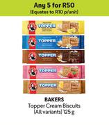 Bakers Topper Cream Biscuits (All Variants)-For Any 5 x 125g