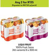 Liqui Fruit 100% Fruit Juice (All Variants)-For Any 2 x 6 x 300ml