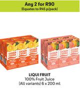 Liqui Fruit 100% Fruit Juice (All Variants)-For Any 2 x 6 x 200ml