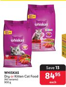 Whiskas Dry Or Kitten Cat Food (All Variants)-900g Each