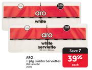 Aro 1-Ply Jumbo Serviettes (All Variants)-200's Pack Each