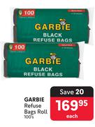 Garbie Refuse Bags Roll-100's Pack Each