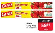 Glad Cling Wrap-50m X 330mm Each