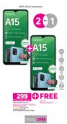 2 x Oppo A15 4G Smartphone-On Smart Top Up XS+ + On Promo 65