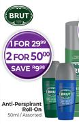 Brut Anti Perspirant Roll On Assorted-50ml