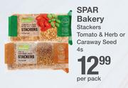 Spar Bakery Stackers Tomato & Herb Or Caraway Seed-4s Per Pack
