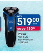 Philips Wet & Dry Electric Shaver S1030/04-Each