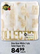 Dinu Rose 2 Ply Toilet Paper-18's Pack Each