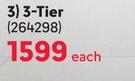 0Castor & Ladder Steel Locker 3 Tier-Each