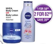 Nivea Body Cream Or Body Lotion 400ml-For 1