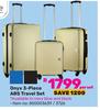 Travelwize Onyx 3 Piece ABS Travel Set-Per Set