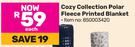 Cozy Collection Polar Fleece Printed Blanket-Each