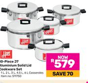 Hart 10 Piece J7 Aluminium Solid Lid Cookware Set