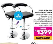 Koga Hugo Bar Stool 2 Pack Black