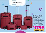 Mainstays 5 Piece Red Travel Set