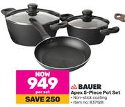 Bauer Apex 5 Piece Pot Set-Per Set
