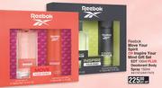 Reebok Move Your Spirit Or Inspire Your Mind Gift Set EDT-100ml Per Set