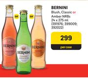 Bernini Blush, Classic Or Amber NRBs-24 x 275ml Per Case