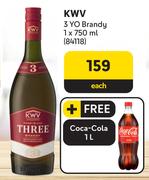 KWV 3 Yo Brandy-750ml Each
