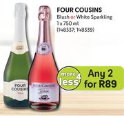 Four Cousins Blush Or White Sparkling-Any 2 x 750ml
