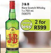 J & B Rare Scotch Whisky-For 2 x 750ml
