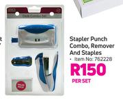 Simple Choice Stapler Punch Combo, Remover And Staples-Per Set