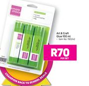Simple Choice Art & Craft Glue-100ml Per Set