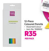 Simple Choice 12 Piece Coloured Pencils-Per Pack