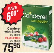 Canderel With Stevia-80 Sticks Plus Free 20 Sticks