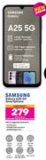 Samsung Galaxy A25 5G Smartphone-On 1.2GB Red Top Up Core More Data