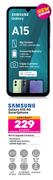 Samsung Galaxy A15 4G Smartphone-On 1.2GB Red Top Up Core More Data