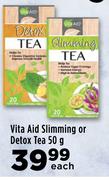 Vita Aid Slimming Or Detox Tea-50g Each