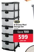 GSI 6-Drawer Maxi Storage Set 340766-Per Set